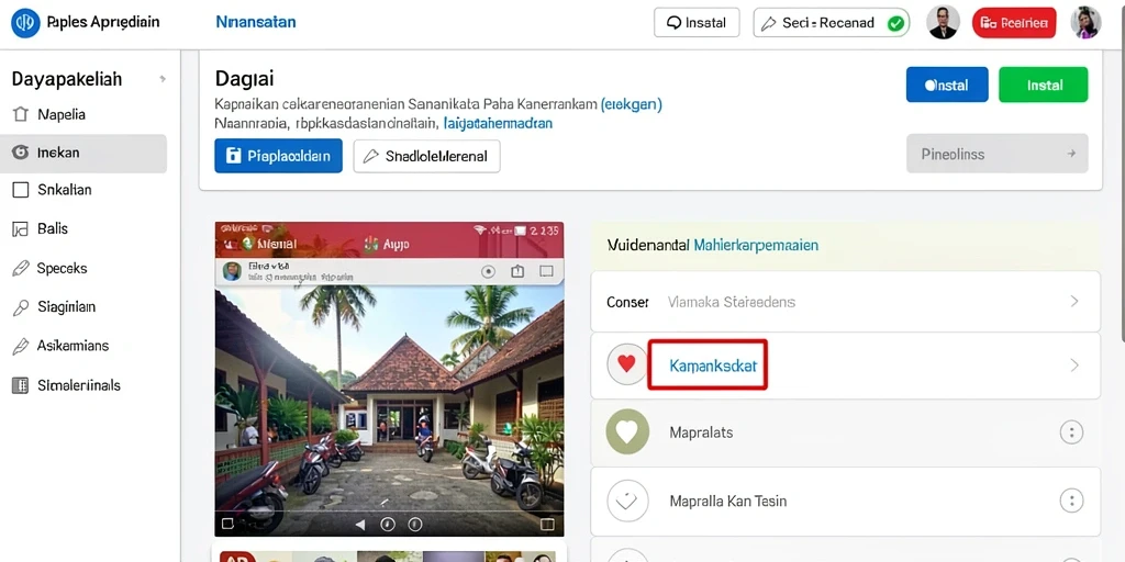 Tampilan awal yang menarik dan mudah dinavigasi.