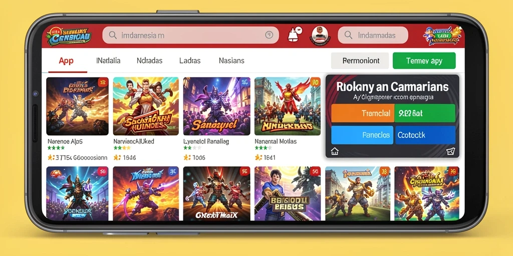 Tampilan awal game RK55 dengan menu interaktif.